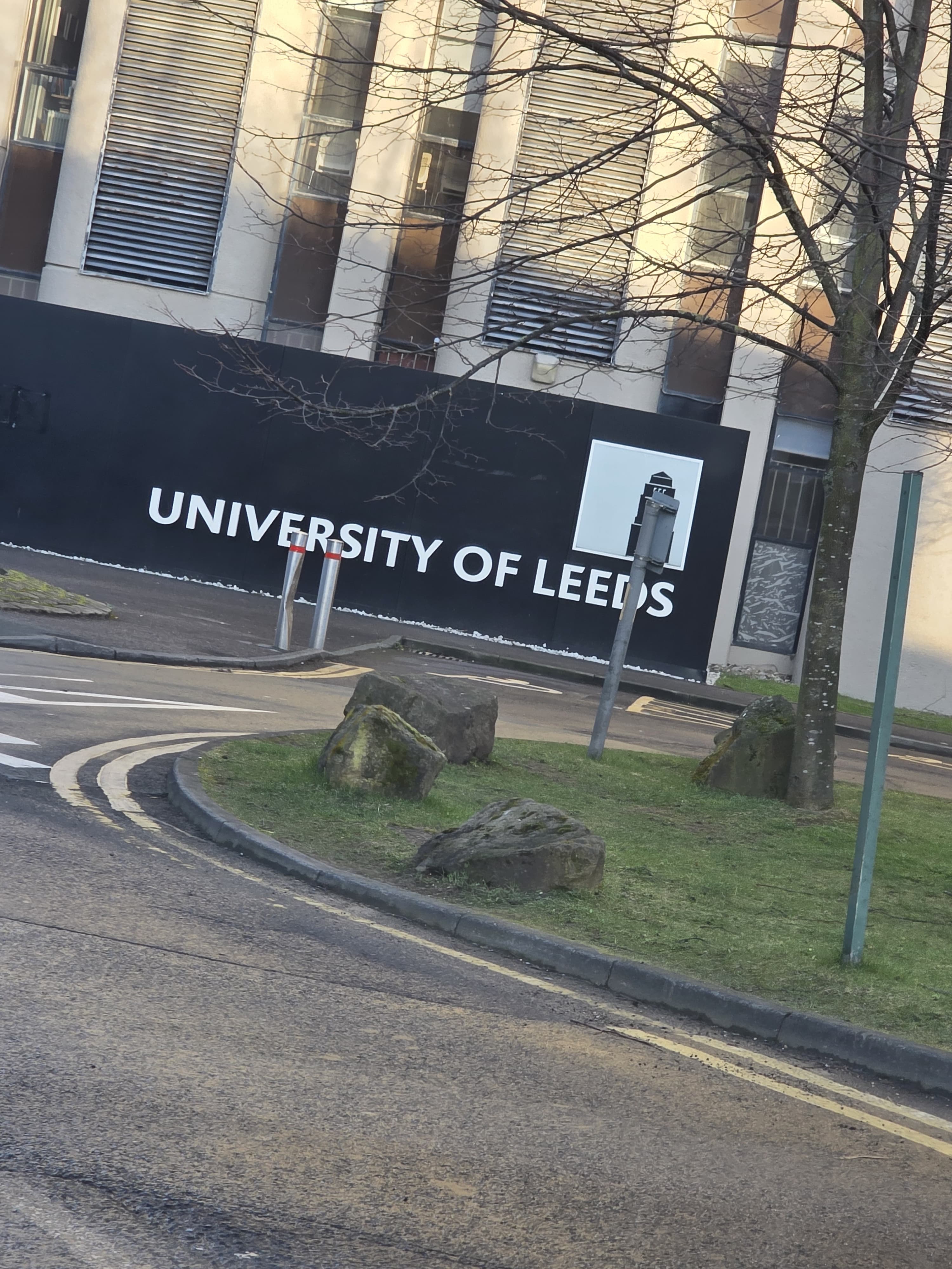 University of Leeds sign