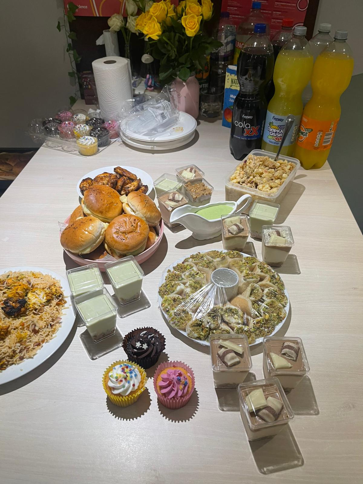 Arrangement of iftar dishes
